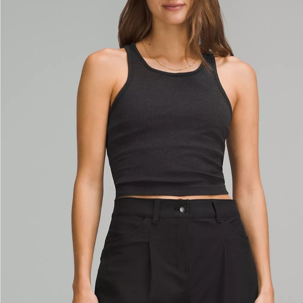 lululemon athletica Ebb to Street RB Crop Tank BLK Sz. 10